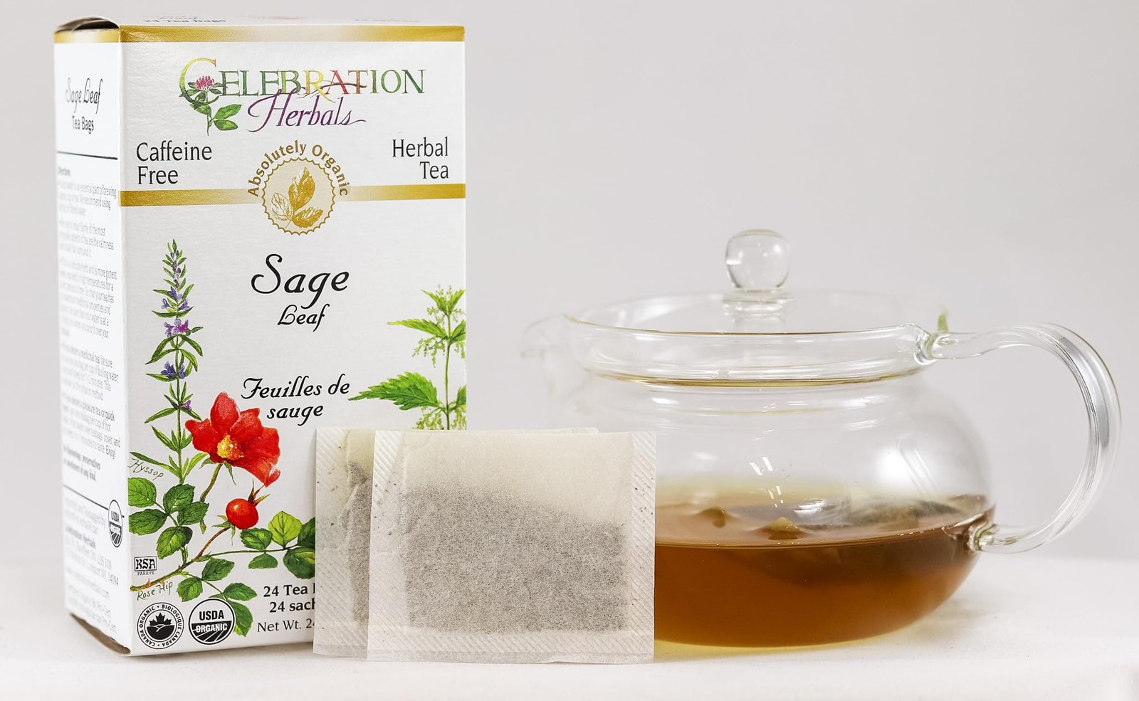 Celebration Herbals Sage Leaf Tea 24 Bags, Pack of 1 24 Count (Pack 1)