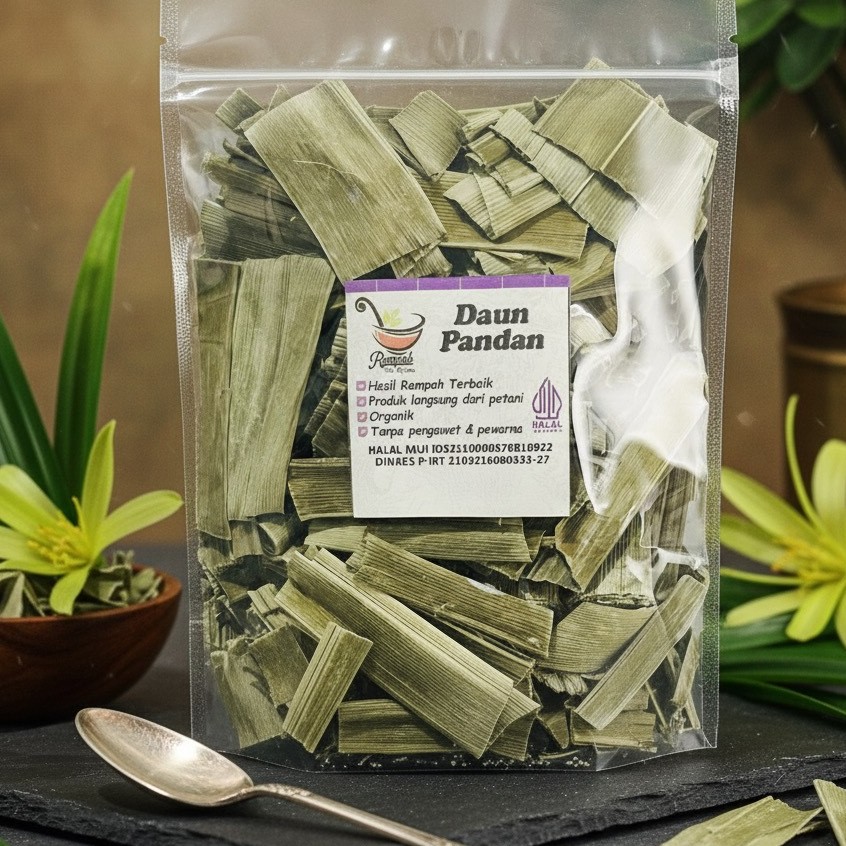 Dried Pandan Leaves 250g Aromatic Culinary Herb for Desserts, Rice & Tea