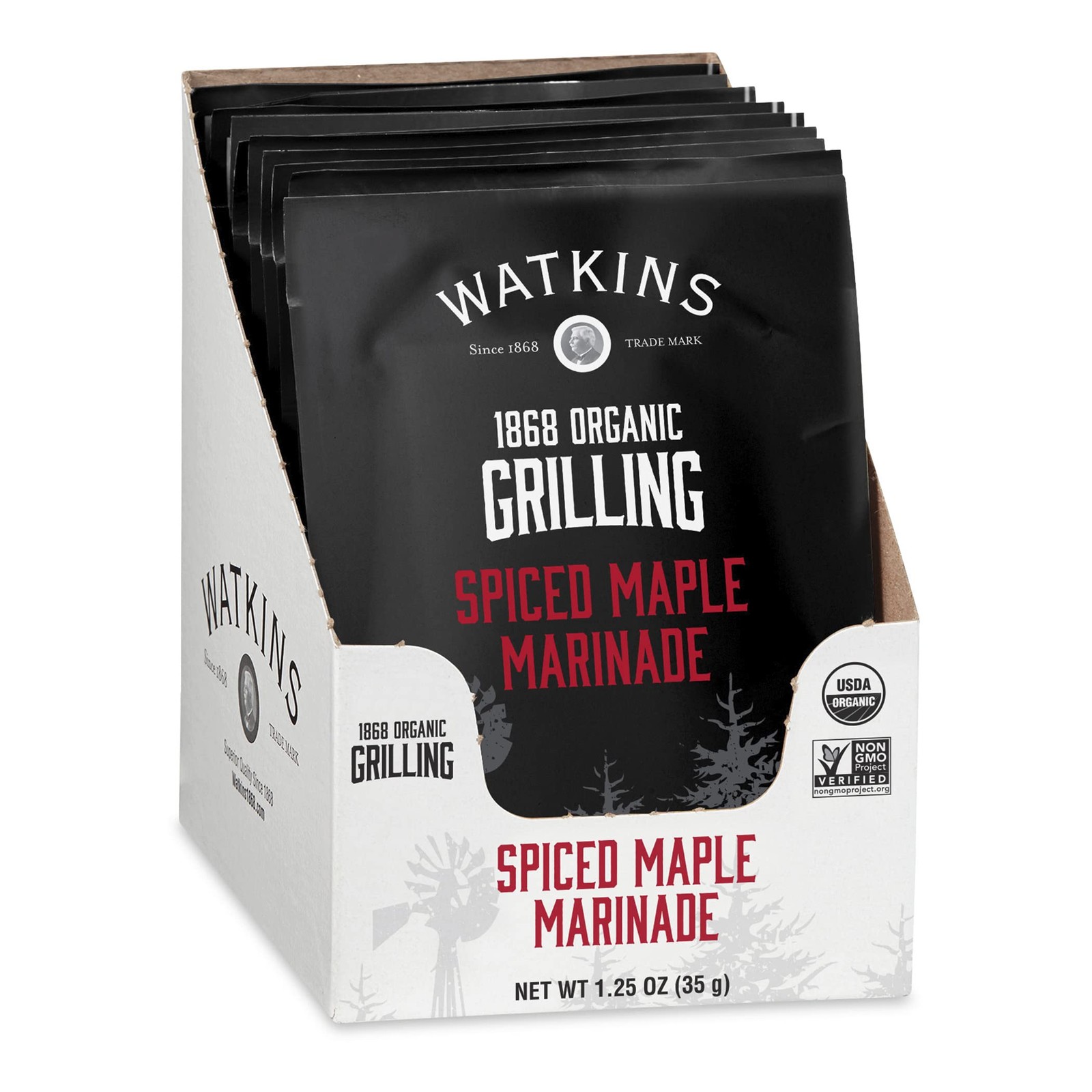 Gourmet Organic Spice Marinade 1.25Oz 12 Pack Sweet Smoked Paprika Bourbon Heat