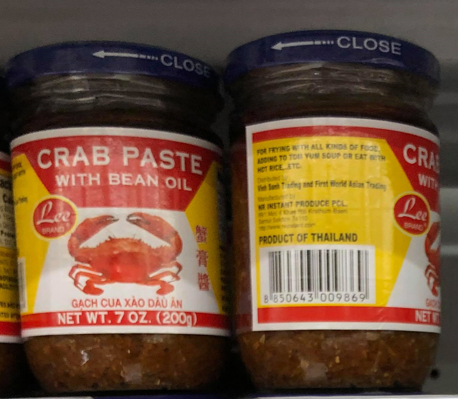 Lee Crab Paste with Bean Oil – Gạch Cua Xào Dầu Ăn 7 oz (1 jar)