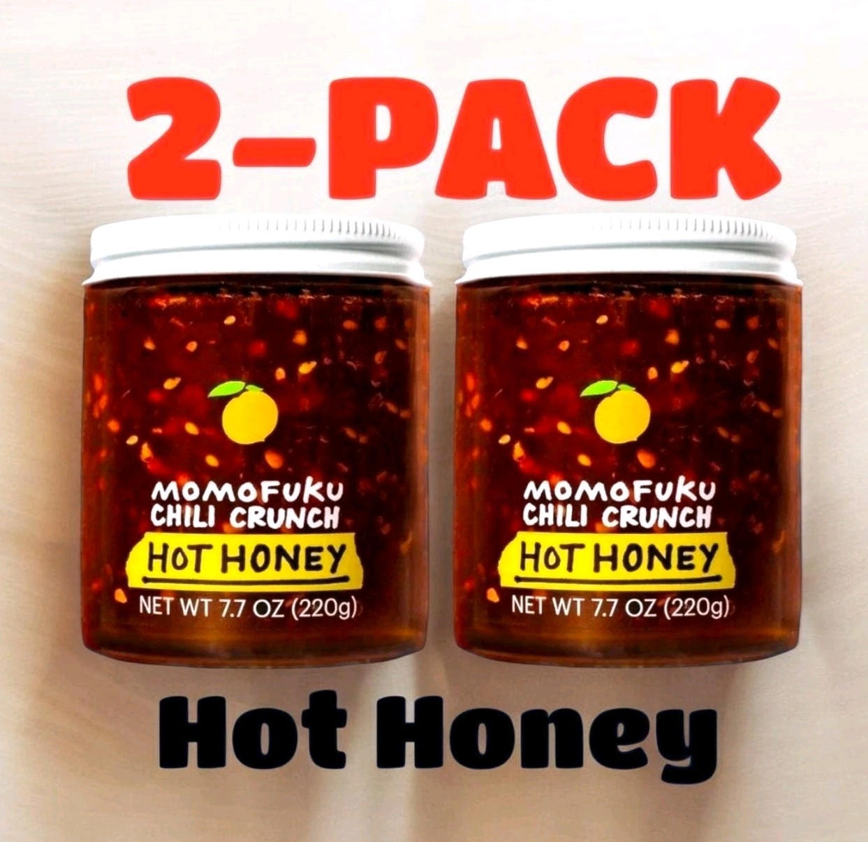 2 Pack MOMOFUKU HOT HONEY CHILI CRUNCH 7.7oz Each Spicy Goodness