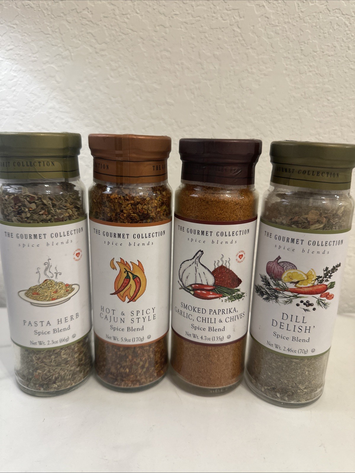 The Gourmet Collection, Smoked Paprika, Garlic, Chili & Chives Pack Of 4 Mix