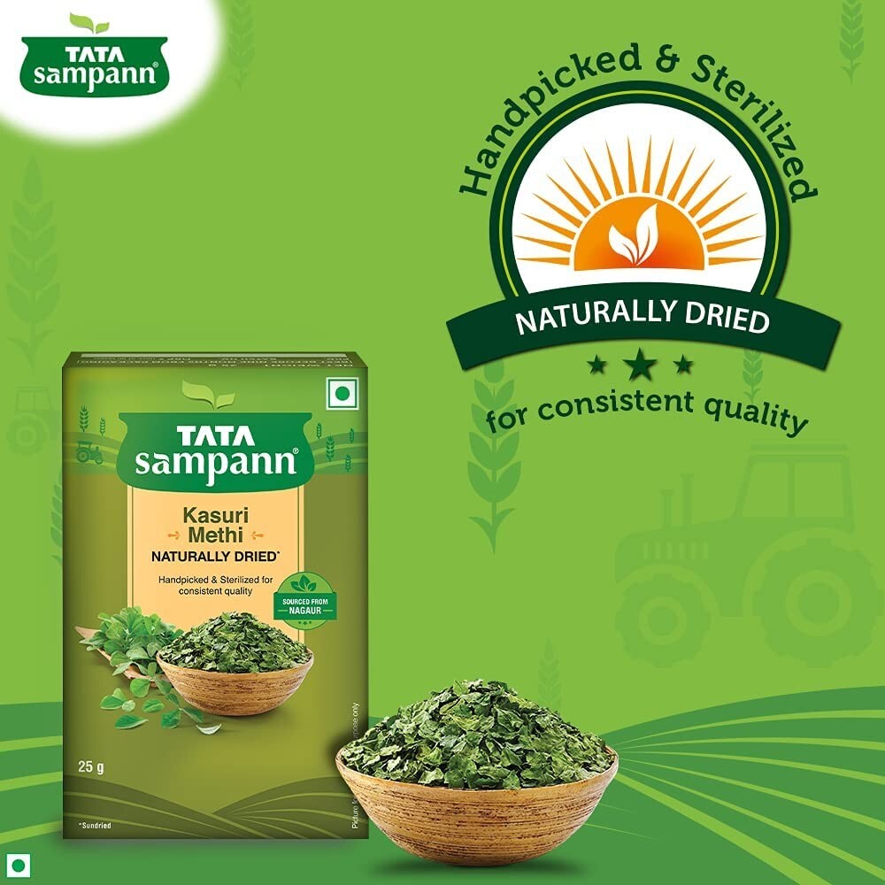 Tata Sampann Kasuri Methi with Natural Oils, 25g