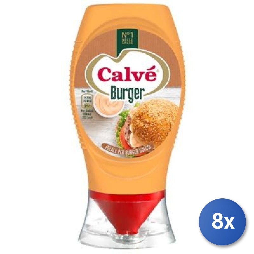 8X Multipack Calve’ Burger Salsa Top Down 250 Ml
