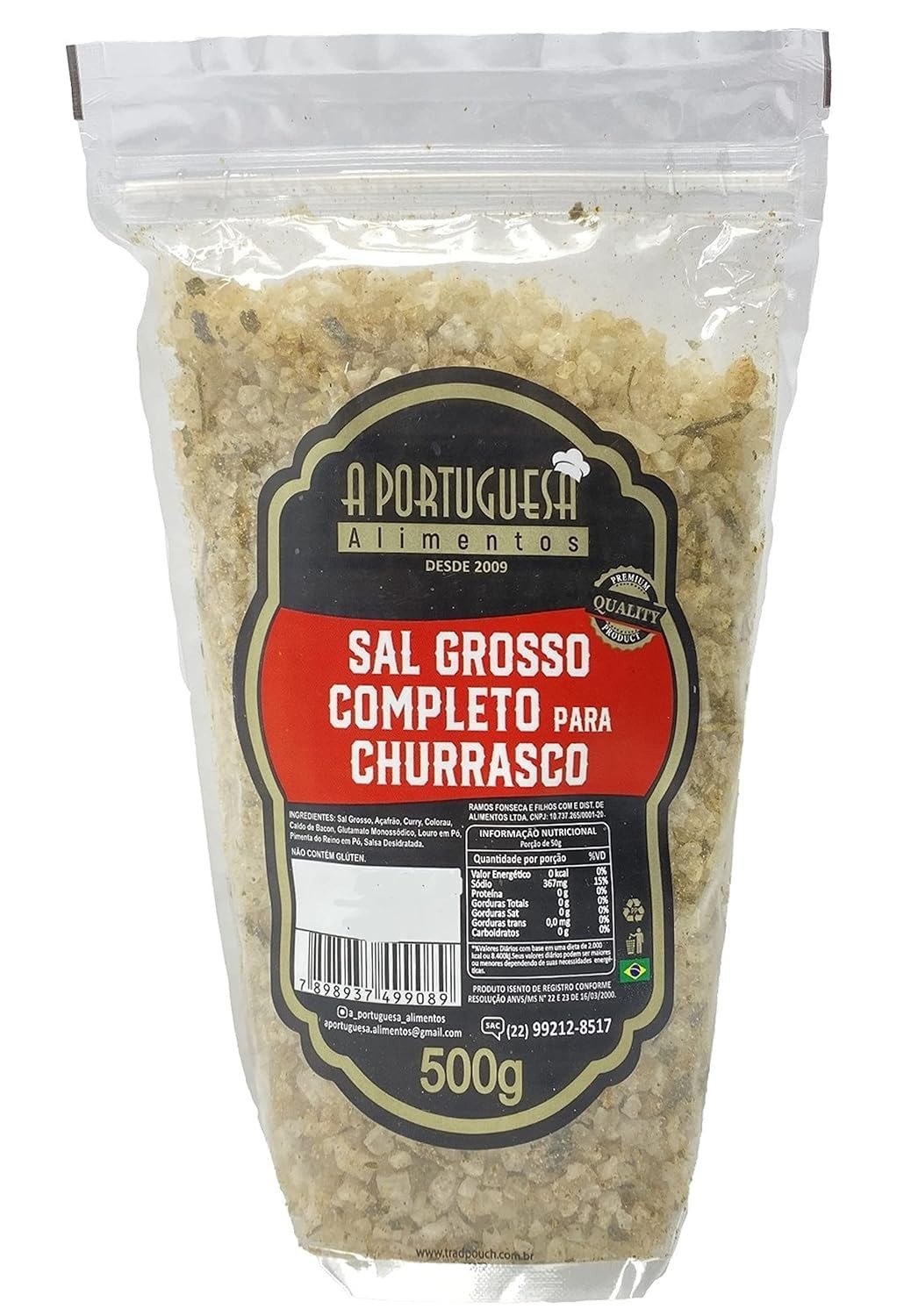 BR Corner | A Portuguesa Brazilian Seasoning Salt for BBQ 17.63oz | Tempero Sal