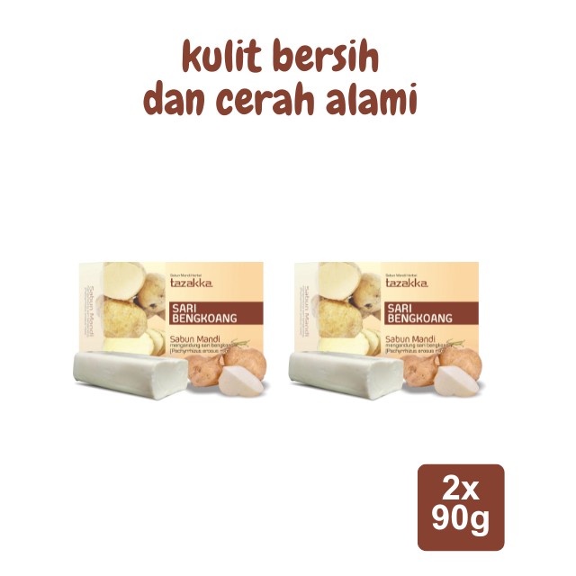 Sari bengkoang brightening bath soap bar 2x90g gentle body care ritual