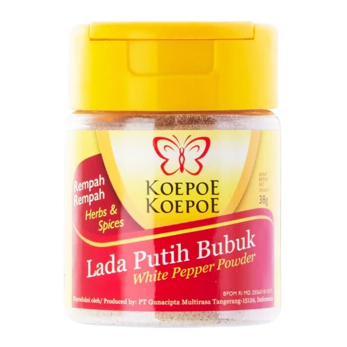 Koepoe Koepoe, Rempah Rempah, Lada Putih Bubuk, White Pepper, 38g (Pack of 1)