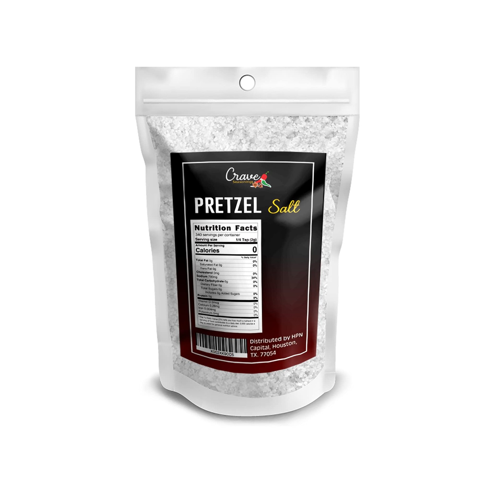 Crave Coarse Pretzel Salt 1.5 Lb Bag — Heat Resistant, All Natural Food