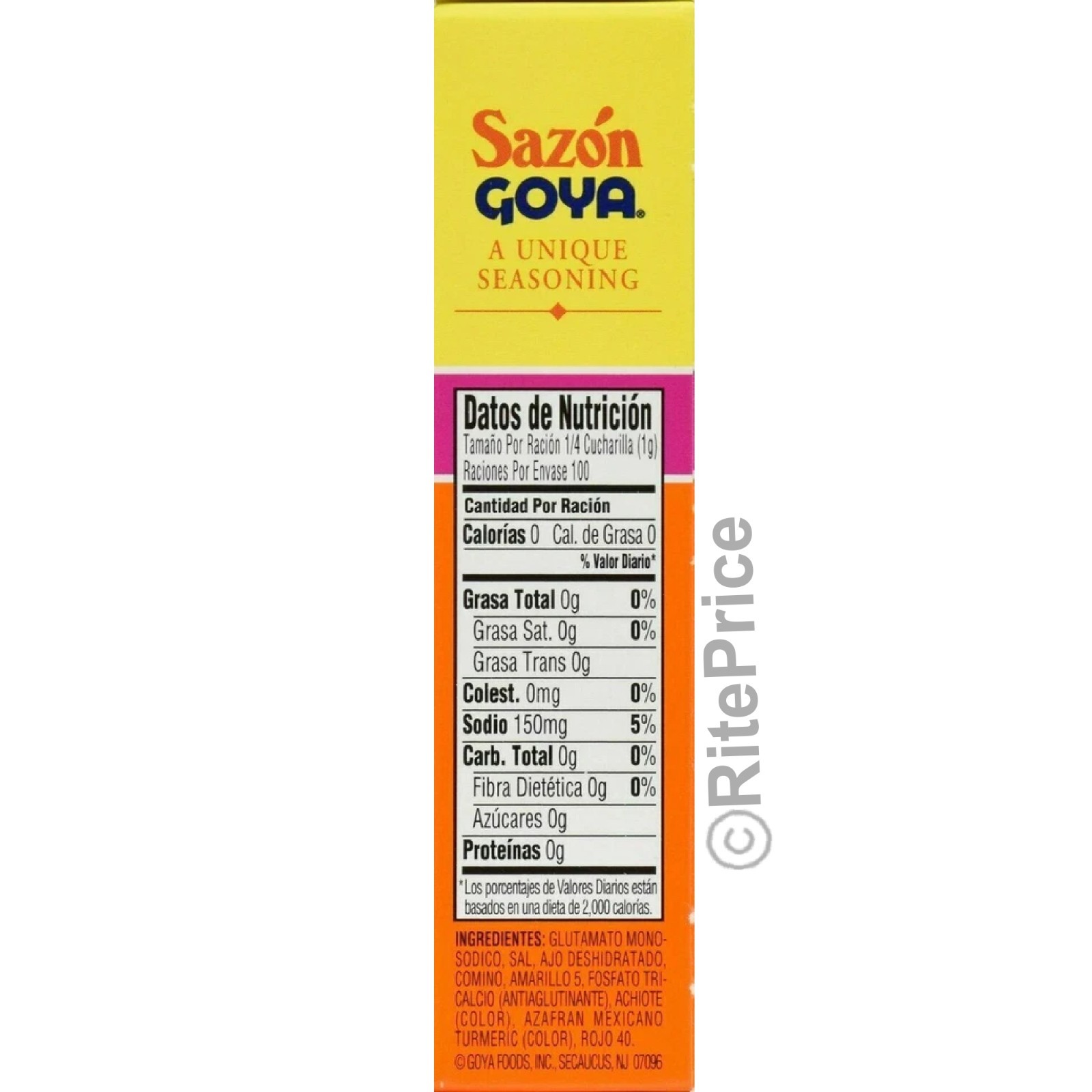 Sazon GOYA with Azafran (Saffron) 1.41Oz. (3 Pack) (8 Packets on each pack) New