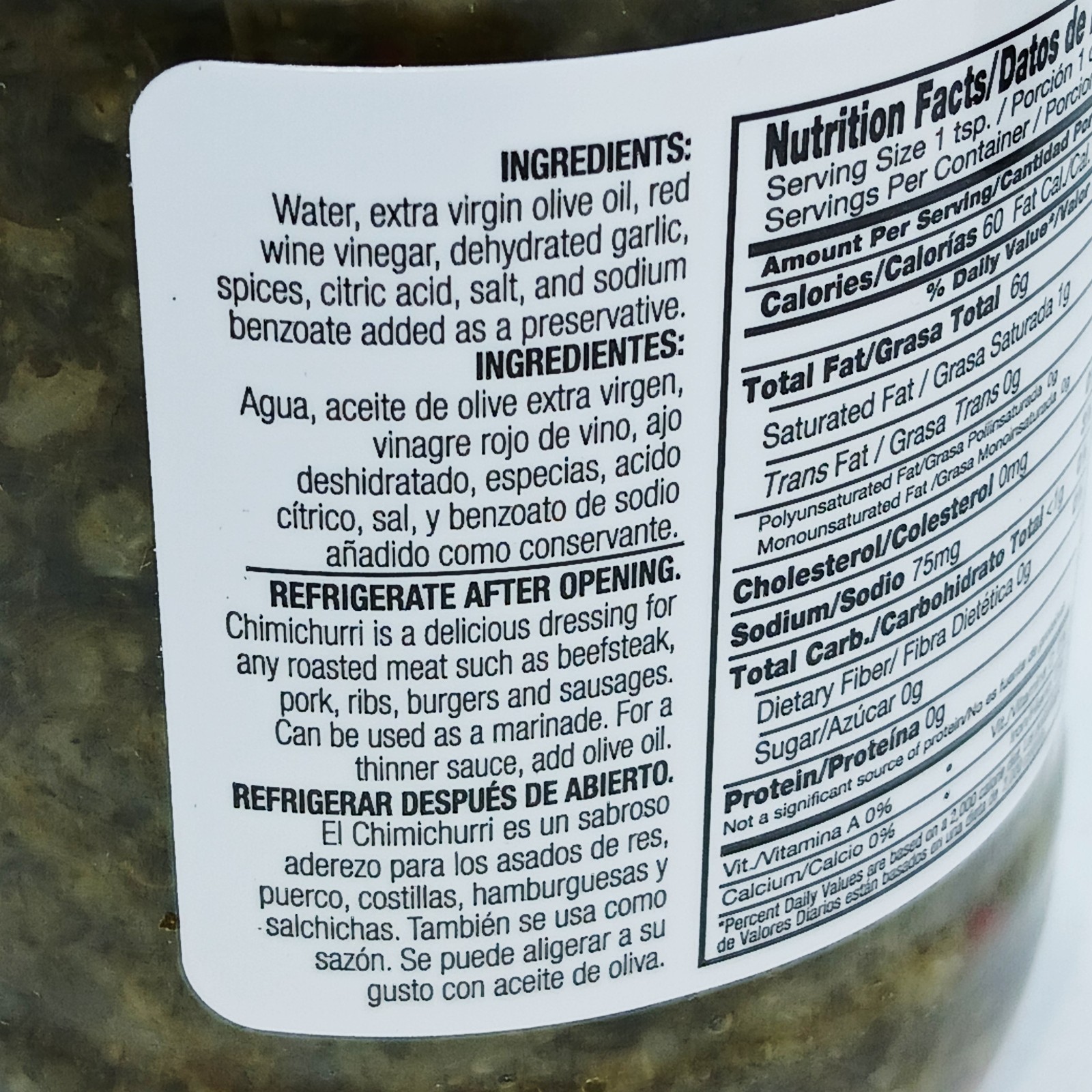 2~ Jars Badia Chimichurri Steak Sauce With Olive Oil | 8oz | Gluten Free Kosher