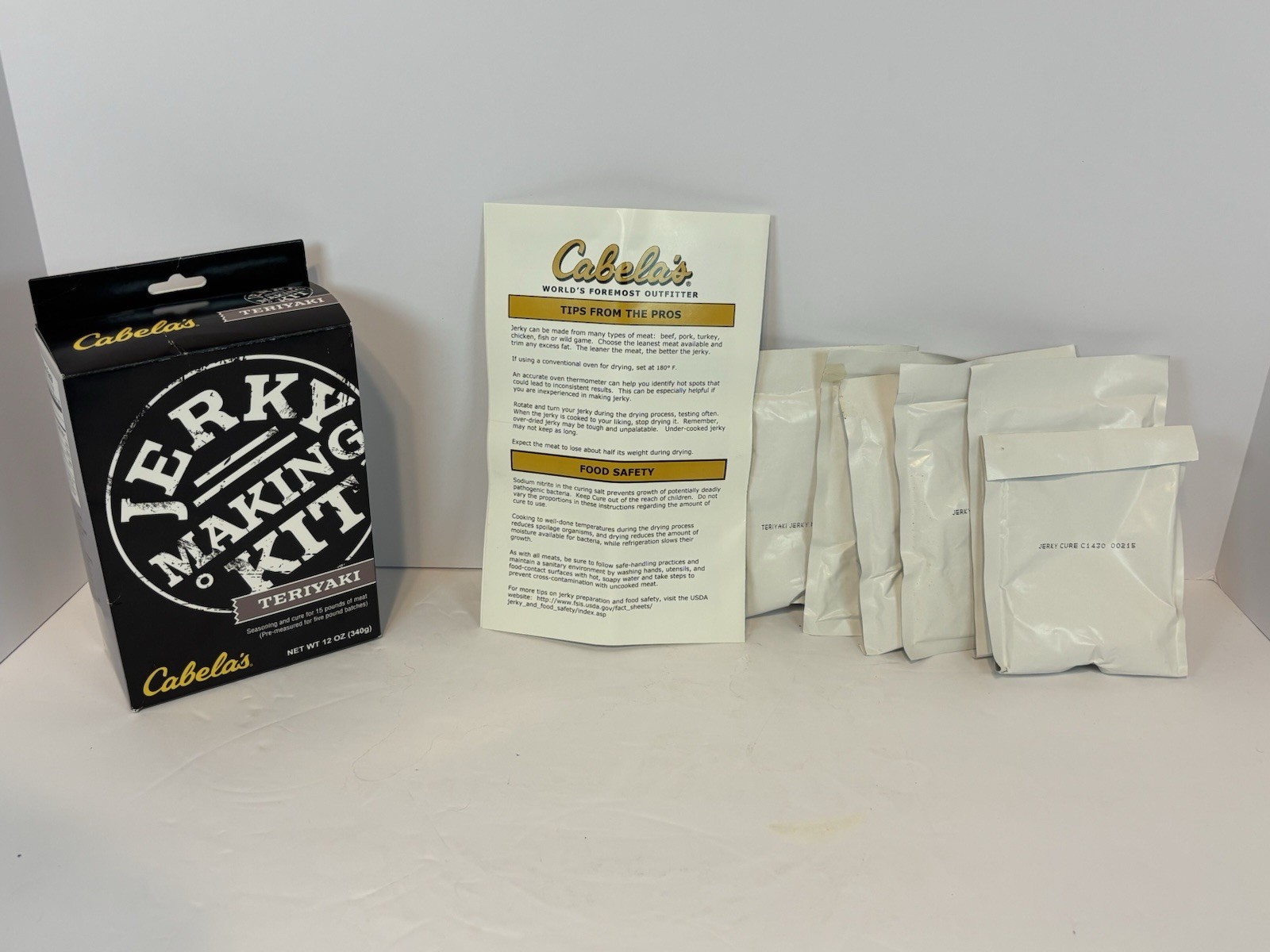 Products Backwoods Jerky Seasoning Variety Pack and Cabella’s Teriyaki Jerky Kit