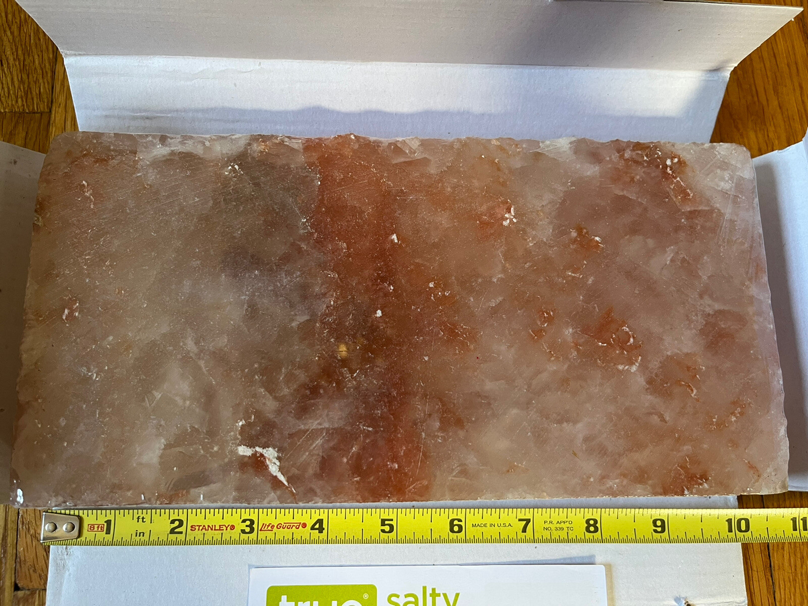 True salty Himalayan salt block 10”X5”X1.5” 6#