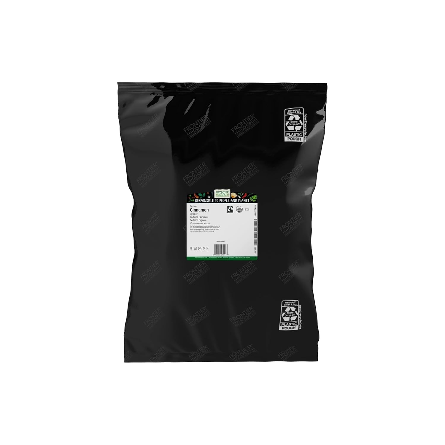 Organic Ceylon Cinnamon, Ground, Fairtrade Certified, 16 Oz, Bulk Bag – “True…