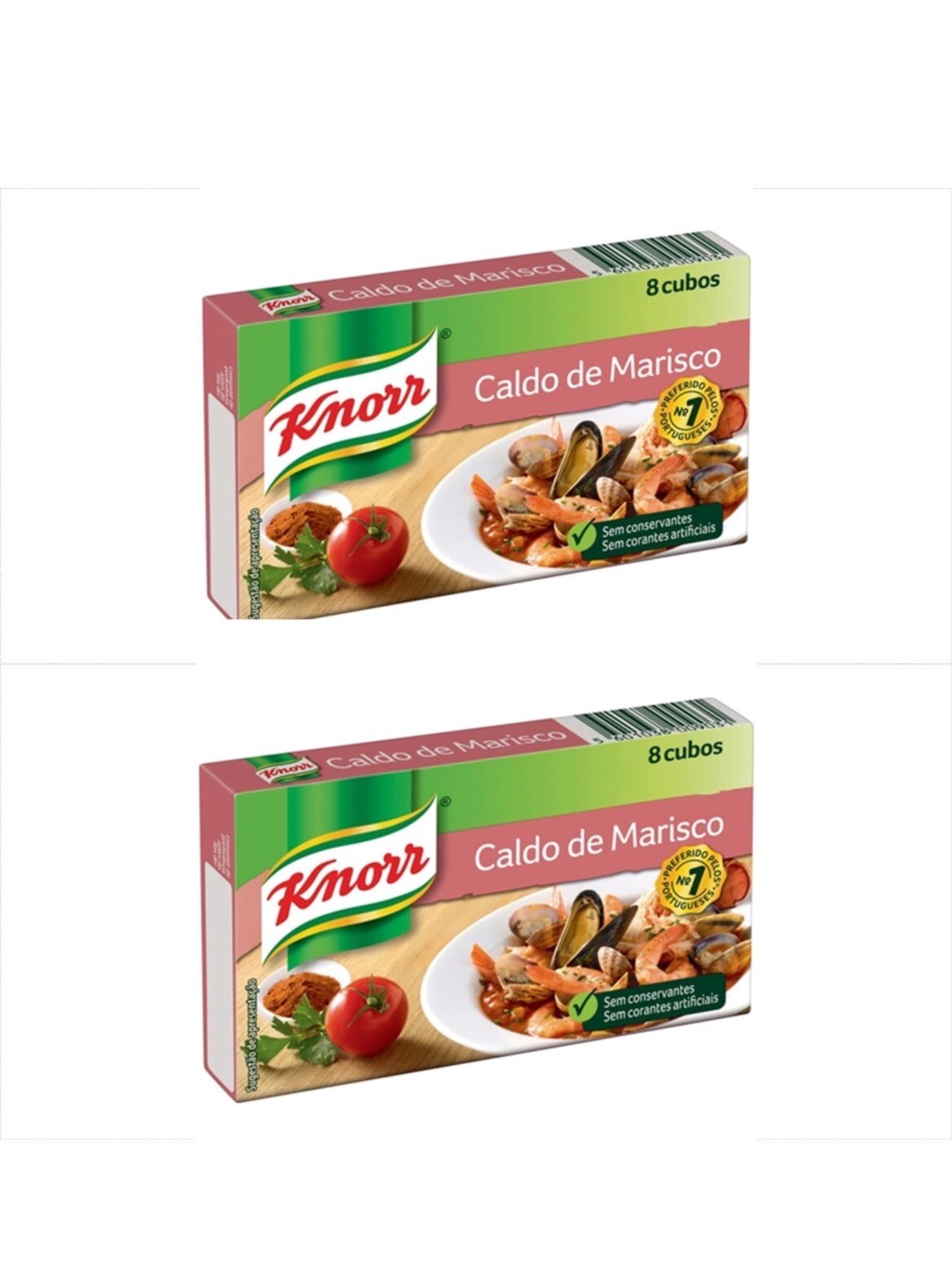 2 X Pack Knorr Caldo De Marisco ( Shellfish) 8 Cubes Each