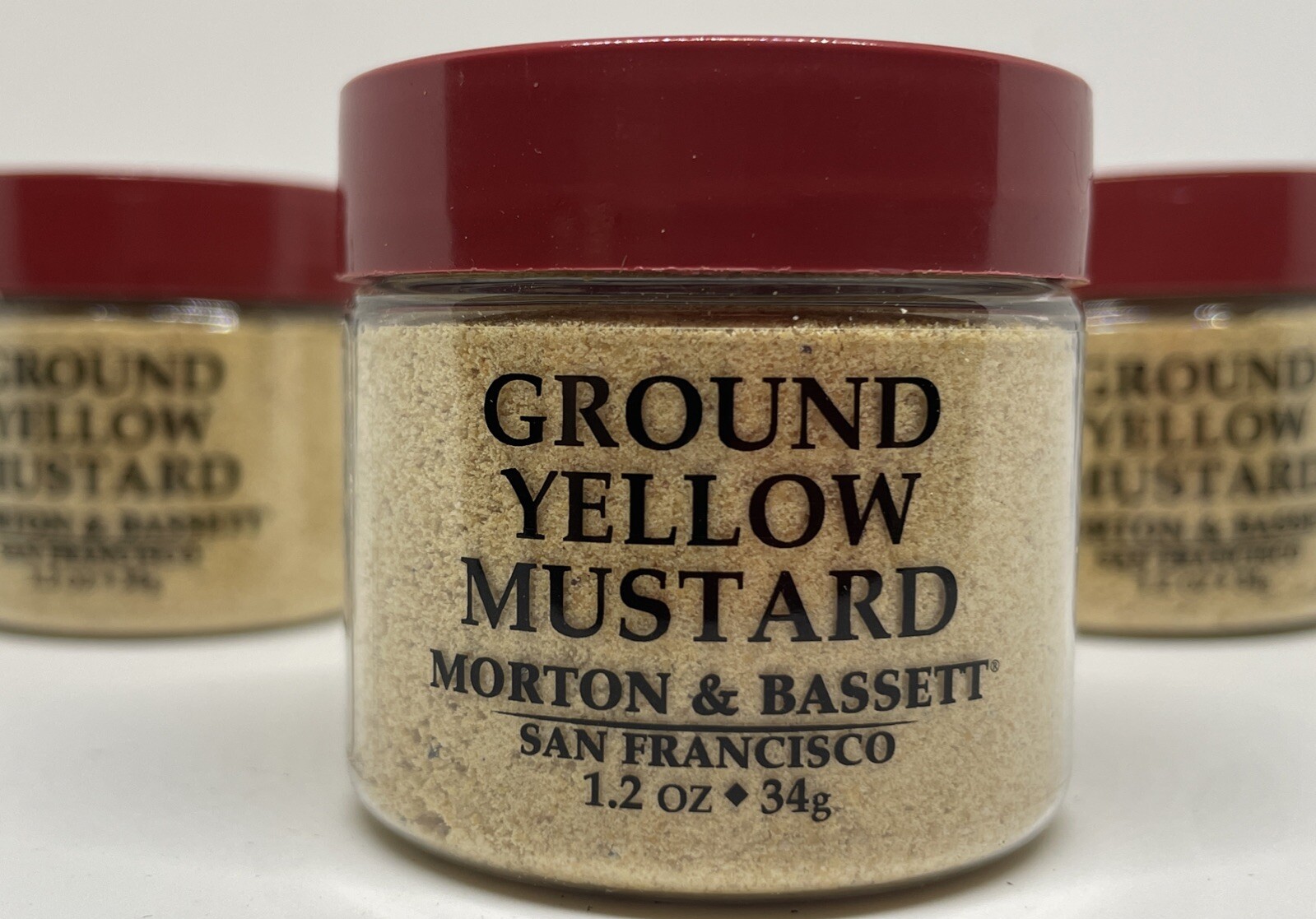 Seasoning GROUND YELLOW MUSTARD 1.2 Oz by Morton & Bassett San Francisco 3 Pack