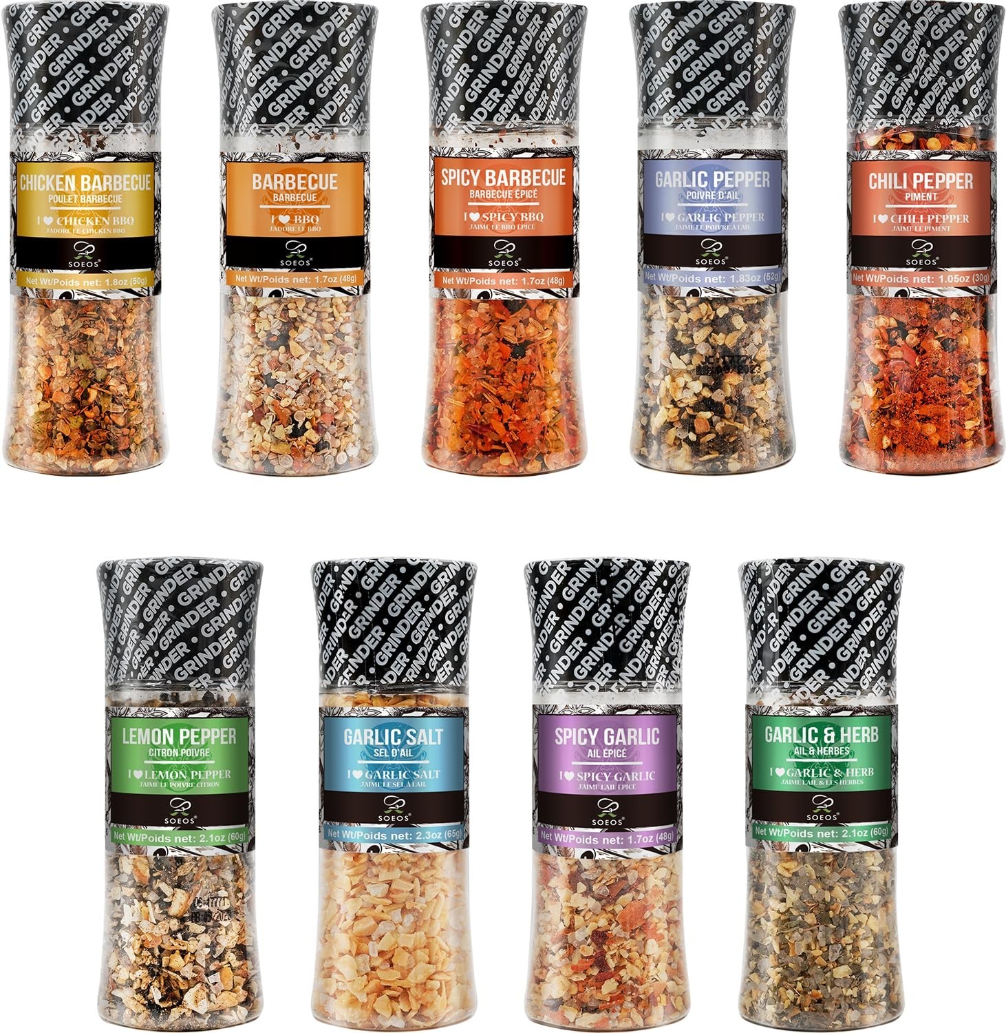 Plant-Based 9-Piece Spice Gift Set: Perfect for BBQ & Grilling Enthusiasts