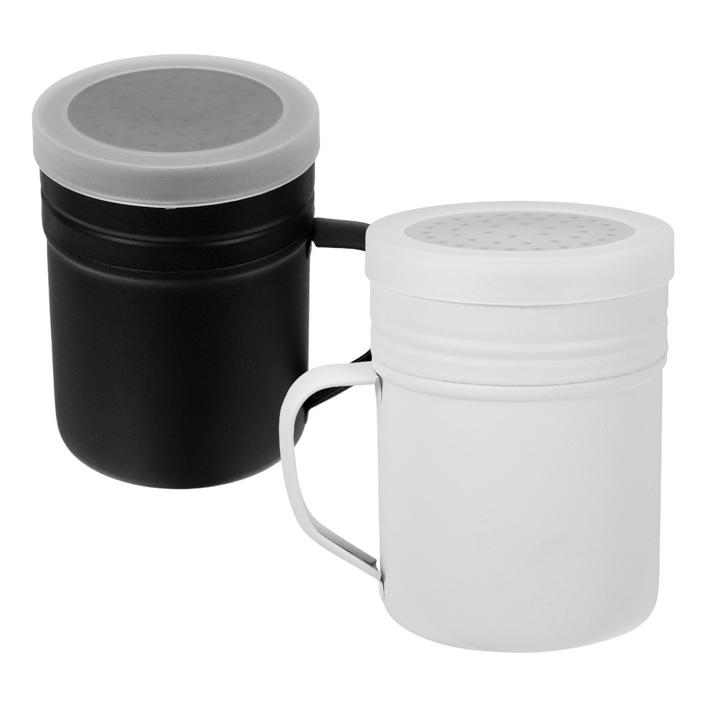 2pcs Grill Seasoning Shaker with Stainless Steel Lid & Handle, Spice Dispenser