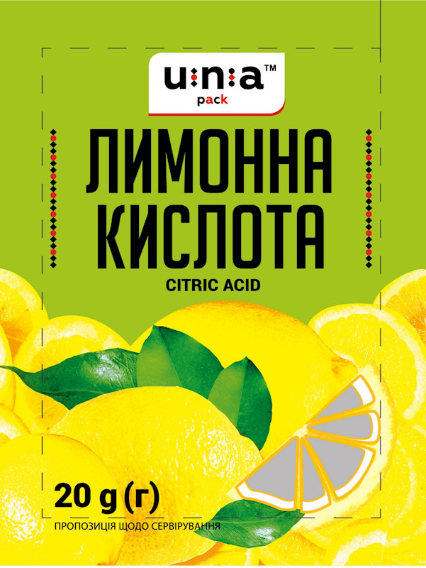 5 PACK CITRIC ACID x 20g UNA SPICES & SEASONING Ukraine Кислота Лимон