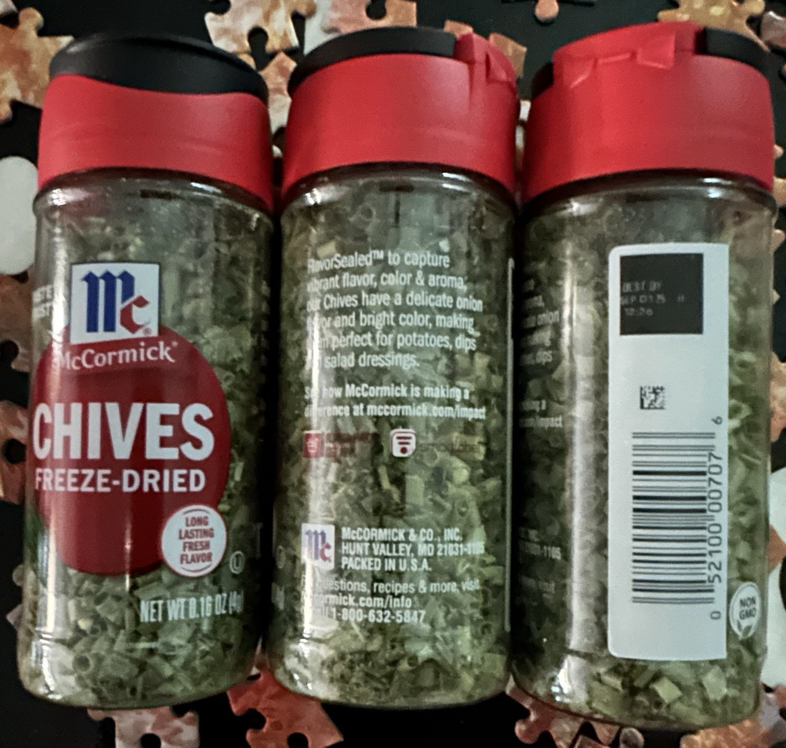 8-Pack SEALED McCormick Freeze-Dried Chives Non-GMO FlavorSealed Kosher
