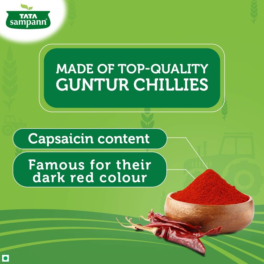 Tata Sampann Chilli Mirchi Laal Mirch Powder with Natural Oils 100 g, Free Ship