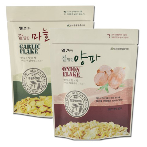 [WELLGUN] Well-being Stamina Food Dried Flake Garlic 85g+Onion 45g Made in Korea
