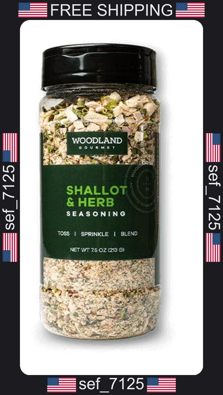Shallot and Herb Seasoning, 7.5 oz, Premium Spice Blend for Cooking, Roasting &