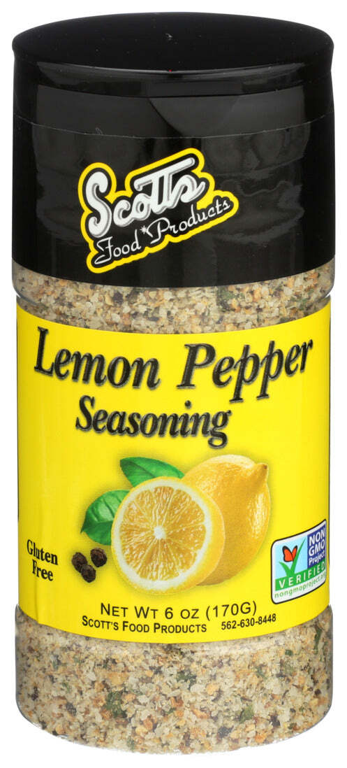Scott’S Food Products Seasoning Lemon Pepper Gluten Free 6 Oz
