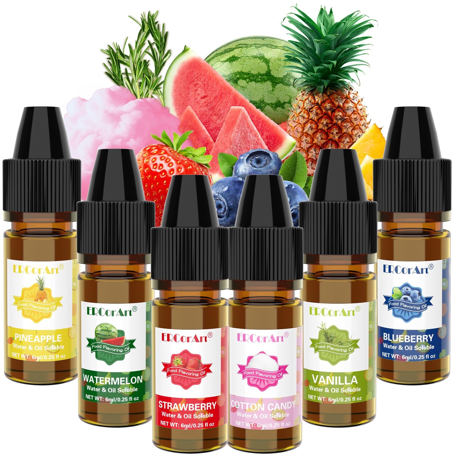 Food Flavoring Oil Concentrated Candy Flavors, 6 Liquid Lip Gloss Flavoring …