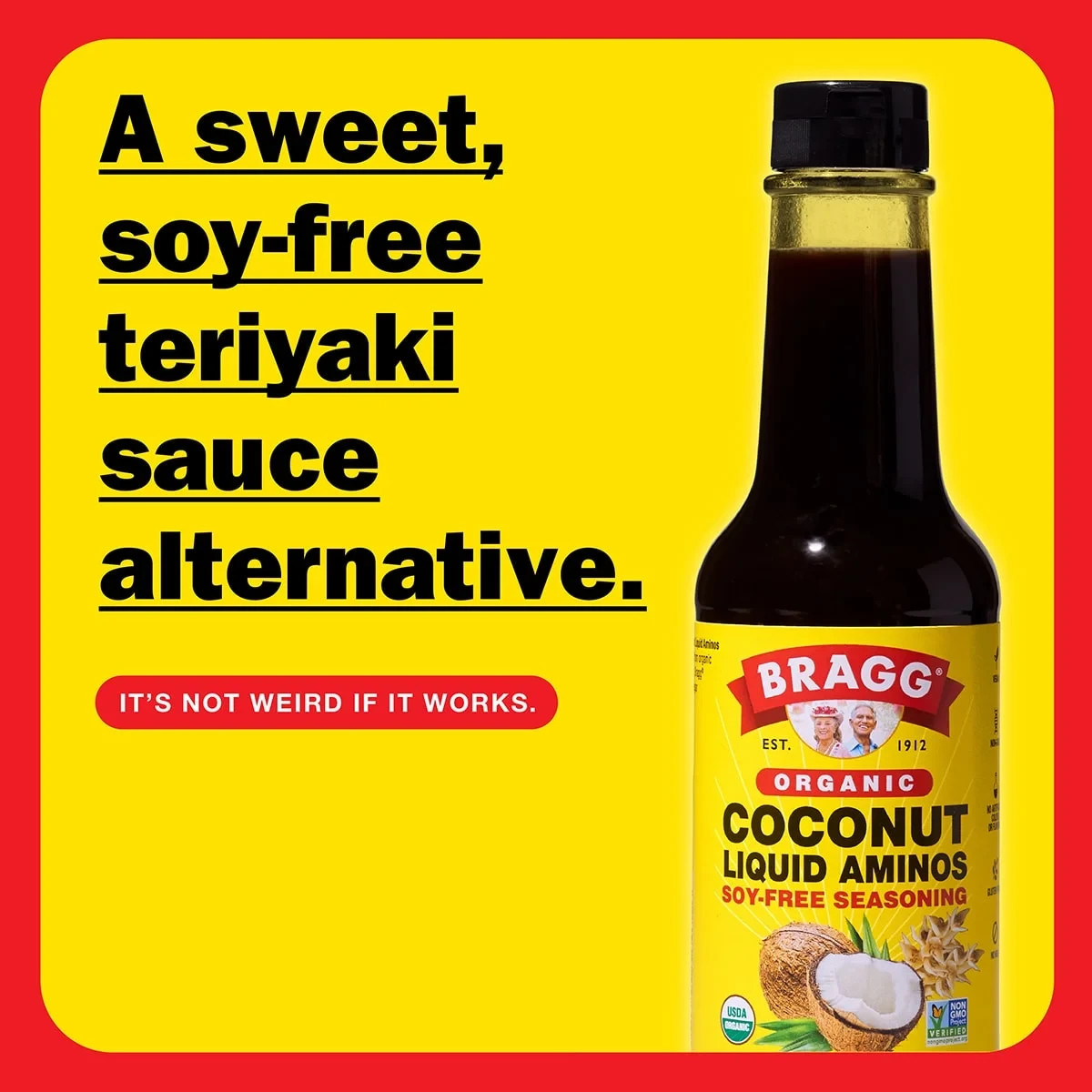 Bragg Organic Coconut Liquid Aminos Soy-Free Seasoning, 10 fl oz
