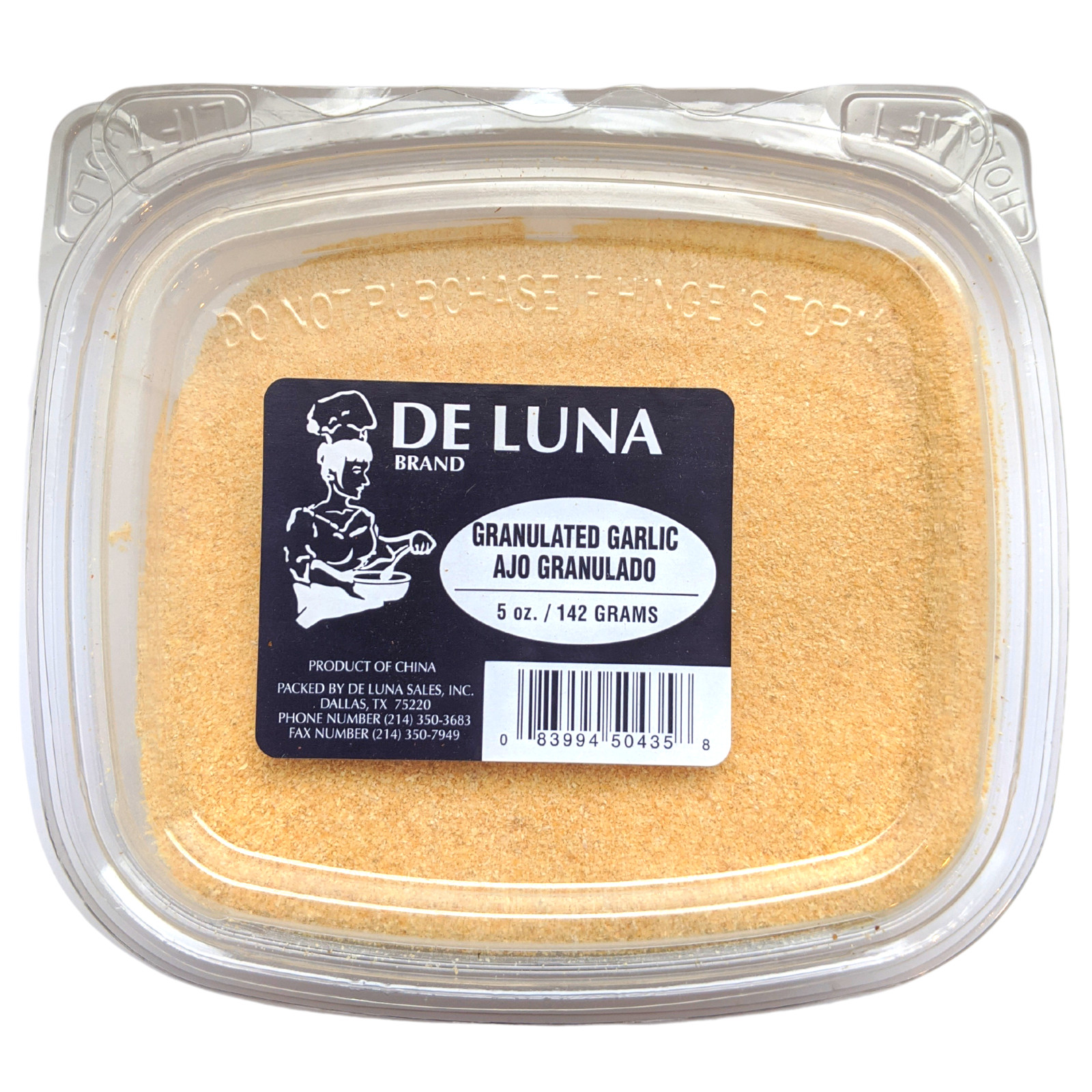 Granulated Garlic 5 oz – De Luna Brand –Dried Coarse Garlic Granules – Vegan