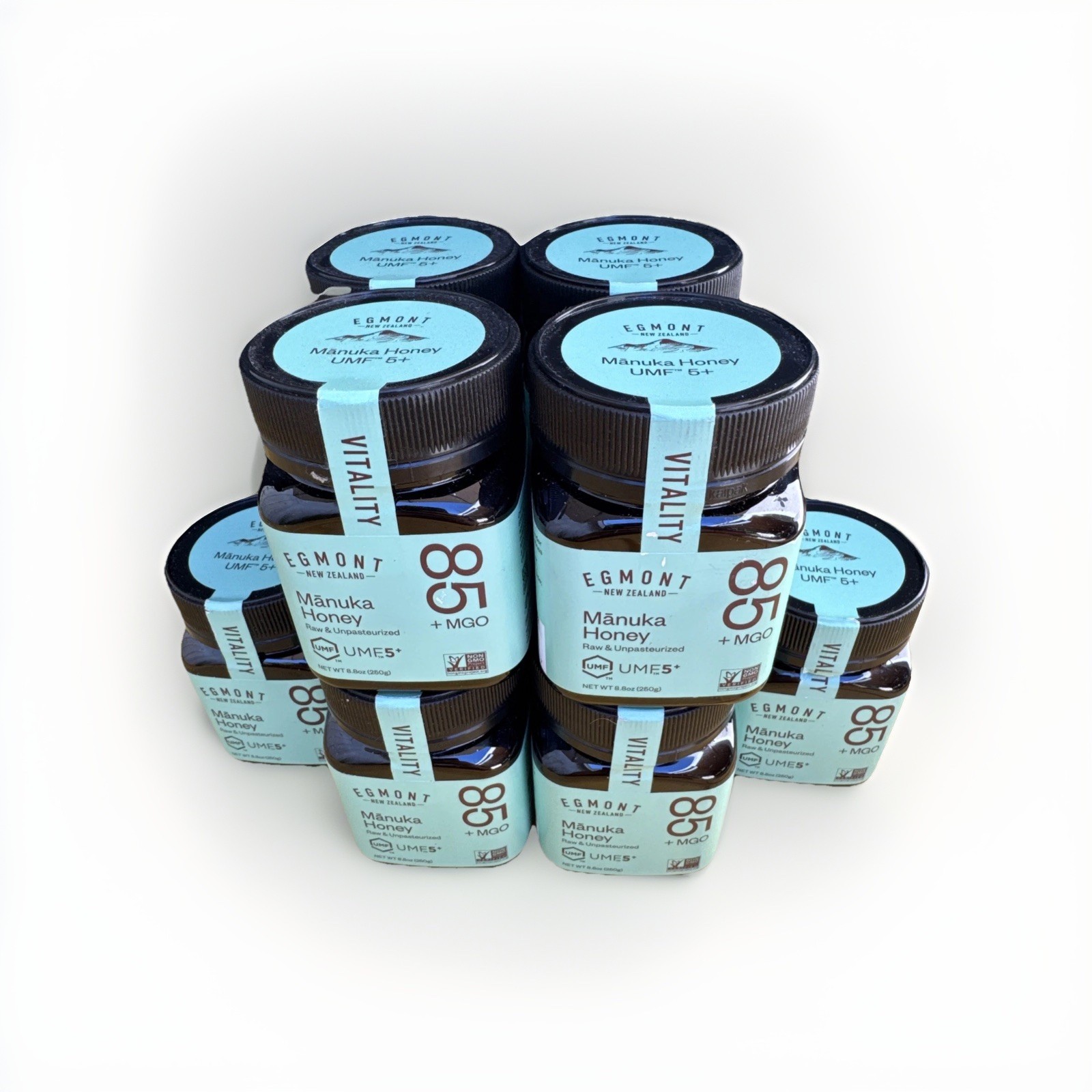 EGMONT Raw & Unpasteurized New Zealand Manuka Honey UMF 5+ MGO 85+ 8.8oz 10units
