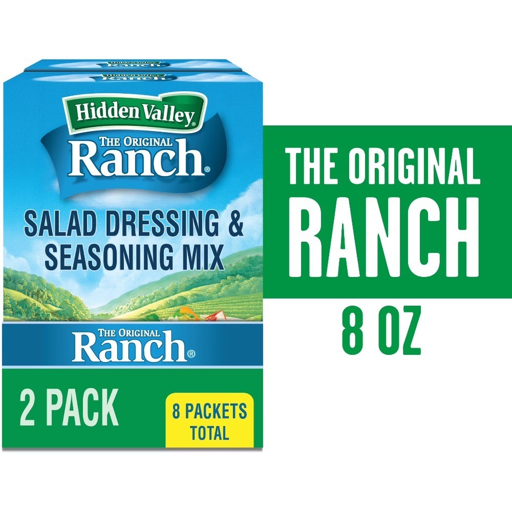 Ranch Salad Dressing & Seasoning Mix, 1 Ounce Packets, 8 Count Bulk Food Pack