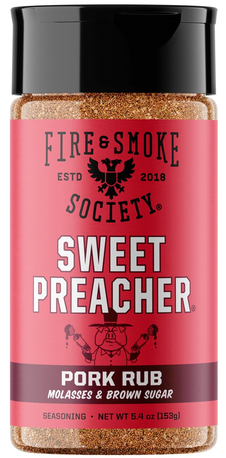 Fire & Smoke Society Sweet Preacher BBQ Rub Pork Seasoning for Smoking Grilling