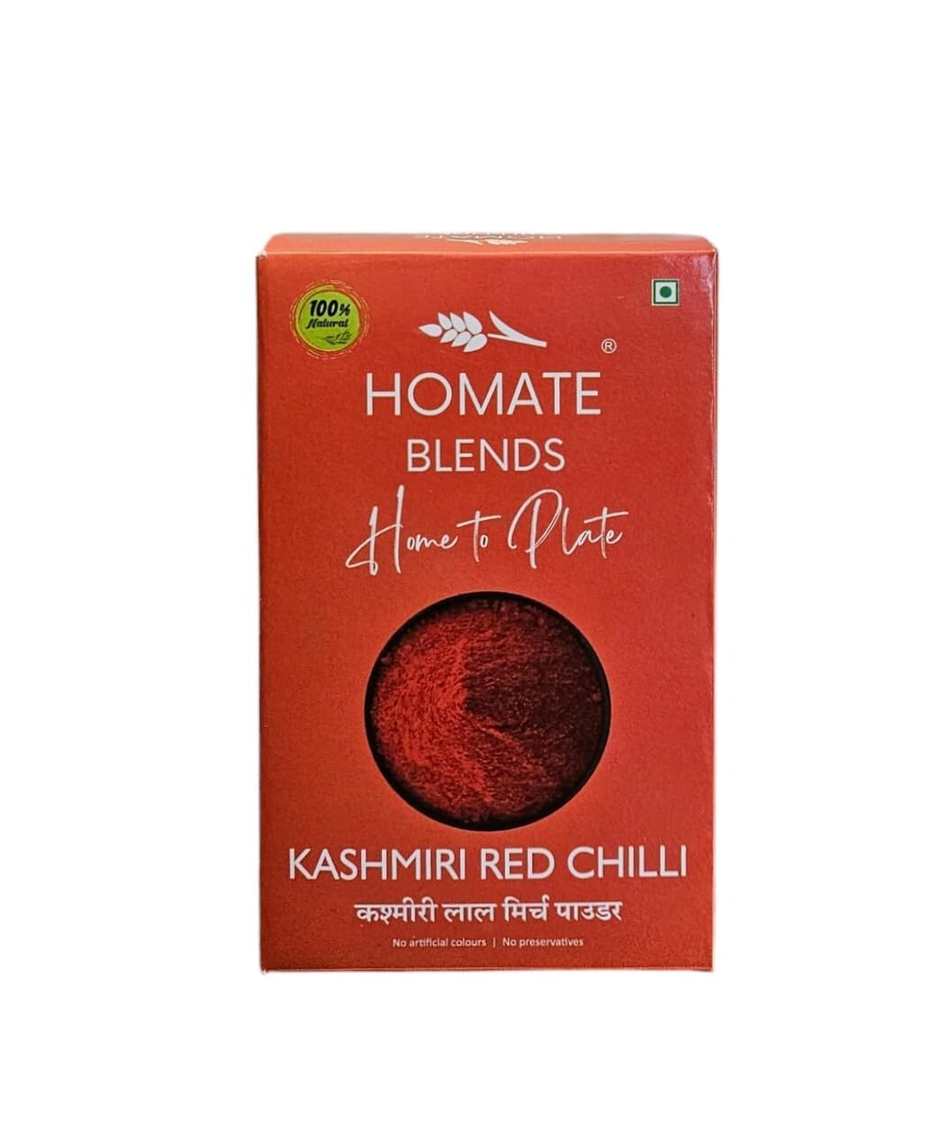 Pack of 4 Homate Blends Kashmiri Red Chilli (Lal Mirch) Spice Powder-100 Grams