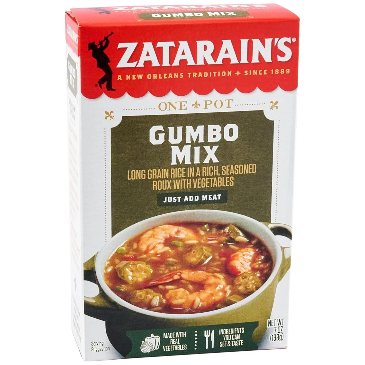 Zatarain’s Gumbo Mix, 7 Oz (Pack of 8) Long Grain Rice Free Shipping