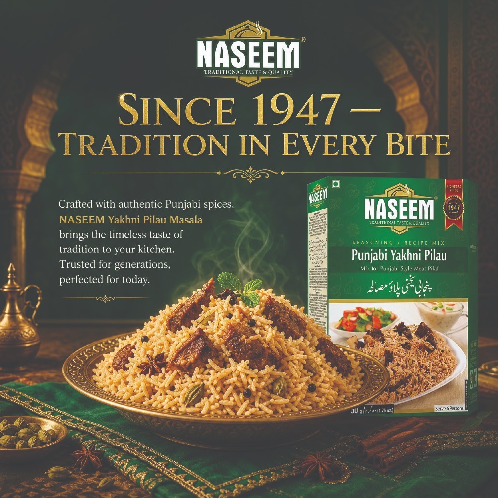 Pack of 24 Naseem Yakhni Pilau Masala 50g Pakistani Rice Masala Seasoning Mix