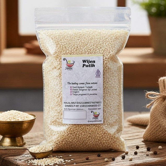 White Sesame Seeds 1kg | Halal | Kitchen Topping & Baking | Eco Conscious Flavor