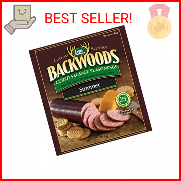 LEM Backwoods Cured Sausage Seasoning with Cure Packet, Summer Sausage