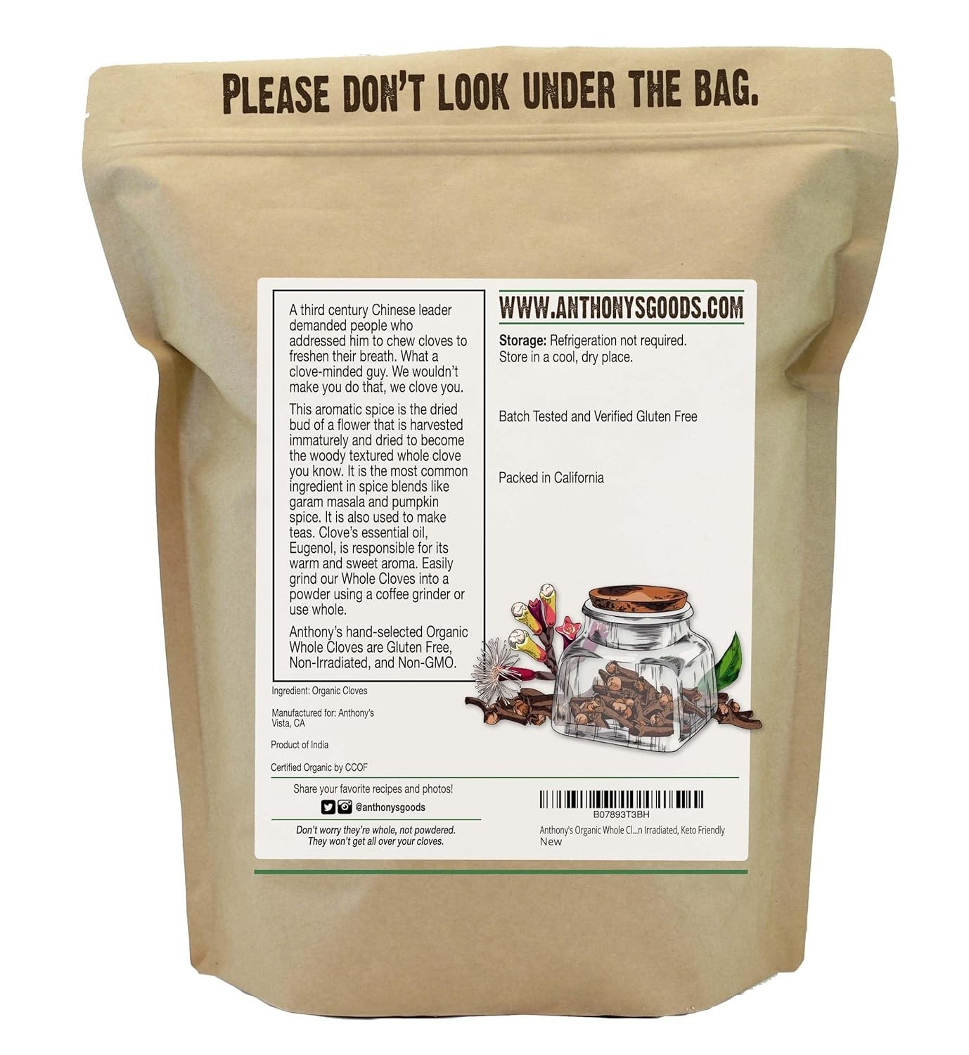 1 lb Hand-Picked Organic Cloves – Non-Irradiated & Perfect for Spices and Teas