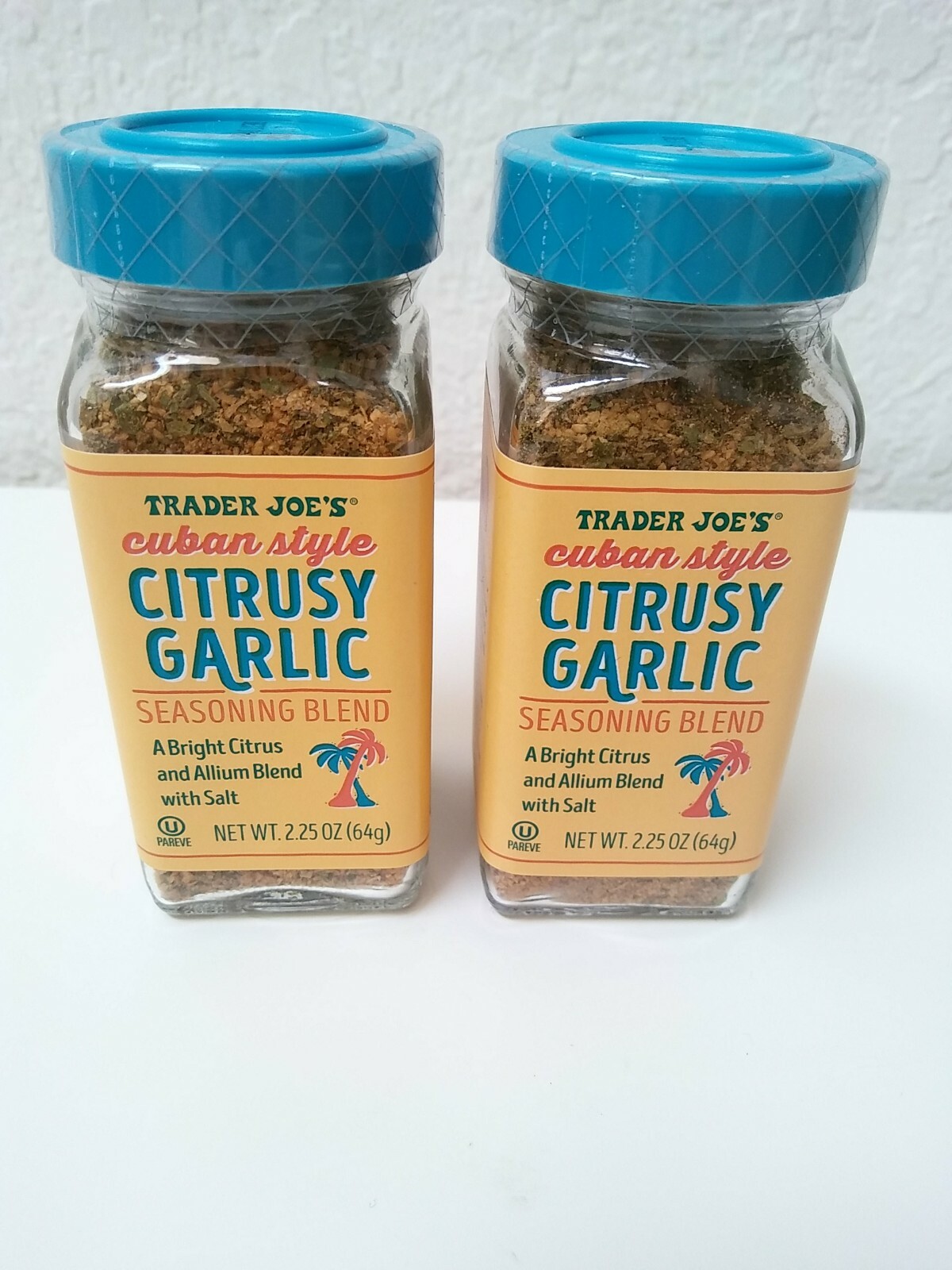 2 PACK Trader Joe’s Cuban Style CITRUSY GARLIC Seasoning Blend 2.25 oz Each