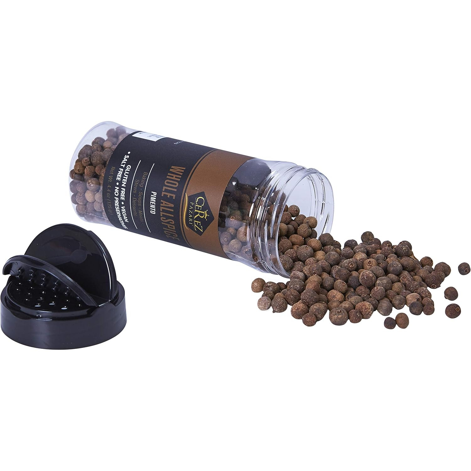 Cerez Pazari Allspice Whole 4.4 Oz Premium Grade,0 Natural, Freshly Packed, N