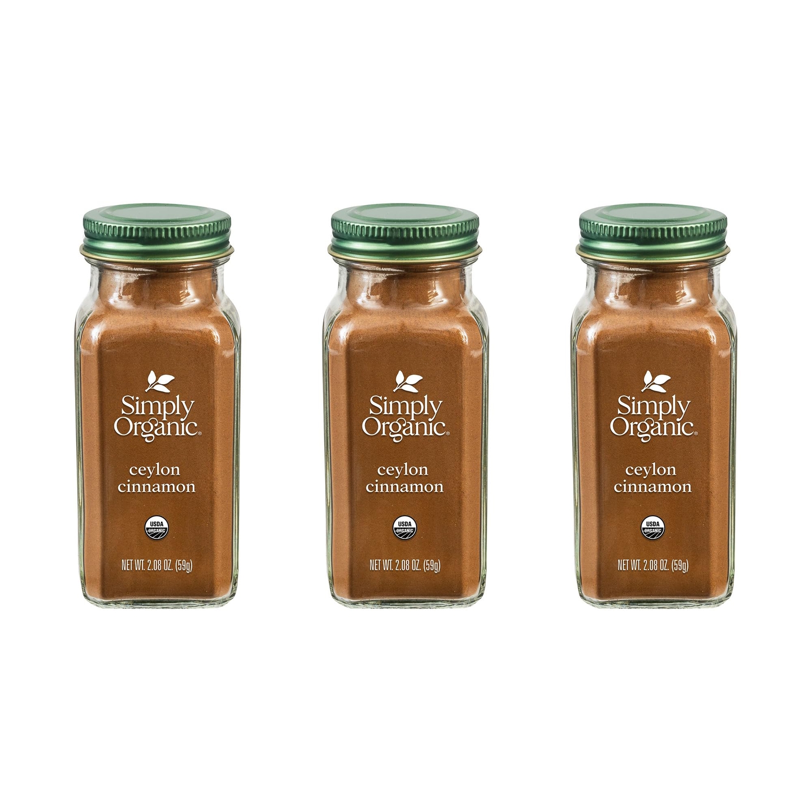 Organic Ceylon Cinnamon 2.08 oz Pack of 3 Pure Mild Flavor Gourmet Spice
