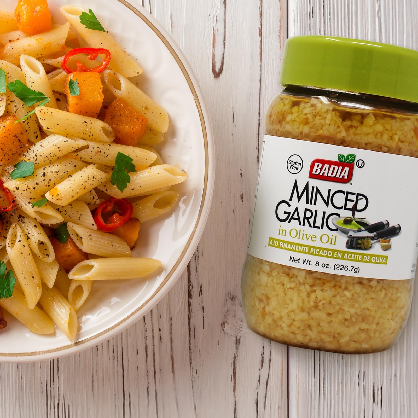 Minced Garlic 8 oz Fresh Flavor for Cooking and Seasoning Dishes