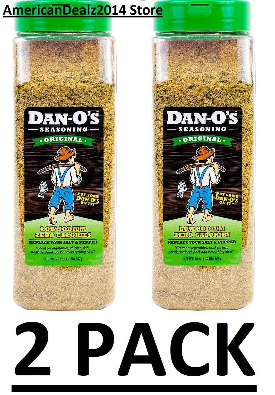 2 PACK – Dan-O’S Original Seasoning 20 oz (Total 40 oz) Gluten Free, Low Sodium