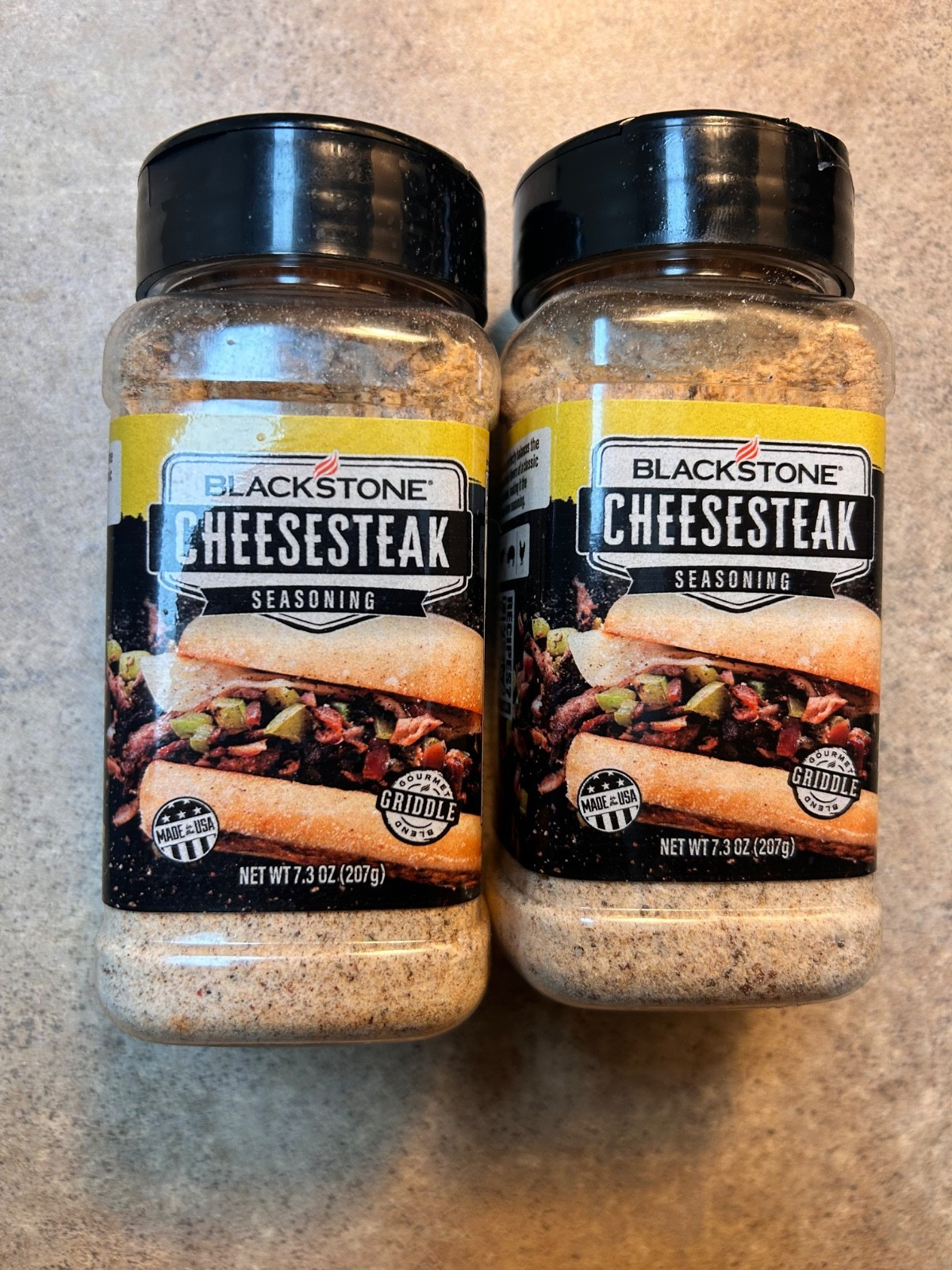 2 Pack Blackstone Cheesesteak Seasoning 7.3 oz Gourmet Griddle Blend 08/2027