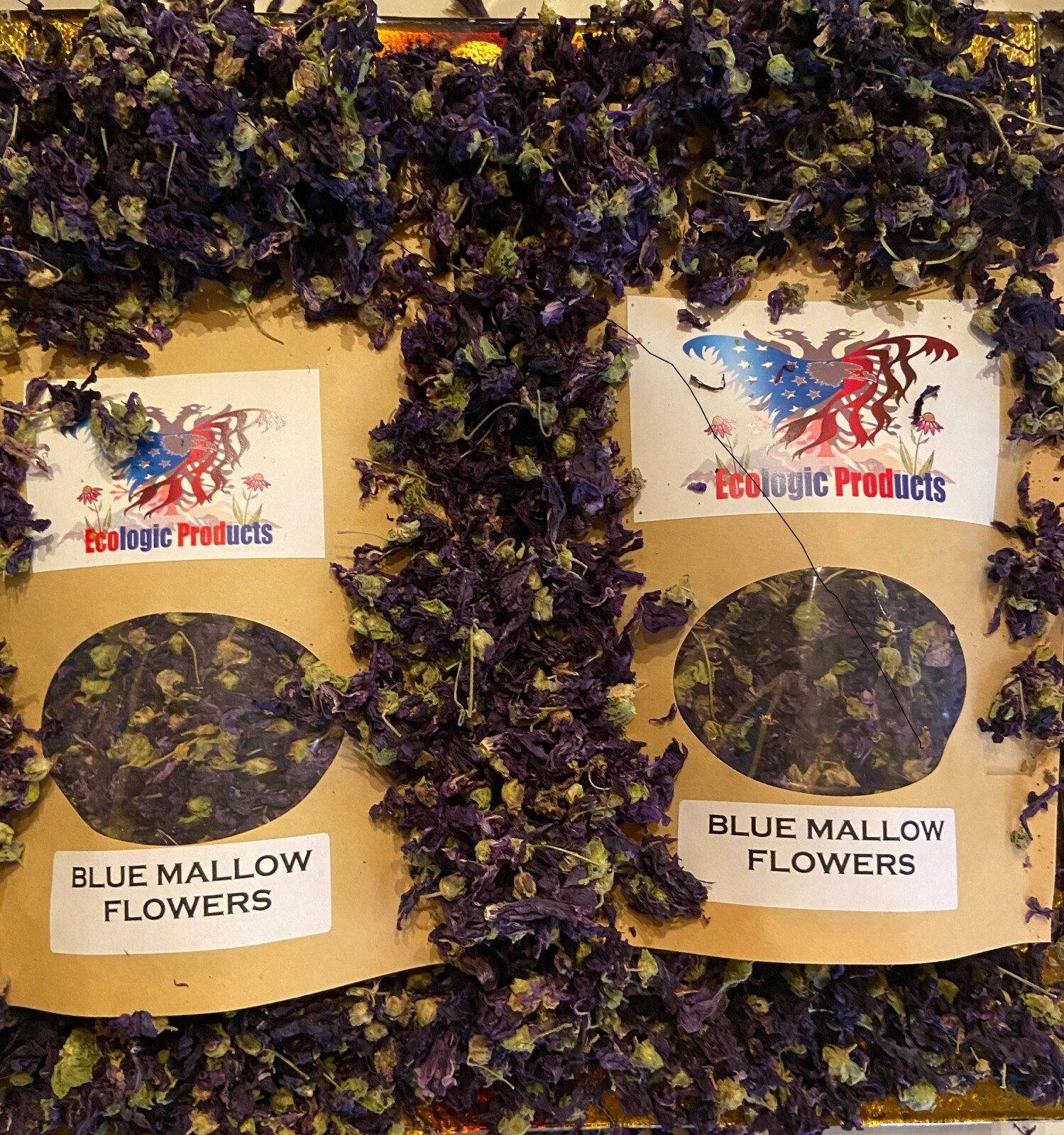 Blue Mallow Petals or Flowers Wild Harvested Dried Herbal Tea Malva Sylvestris