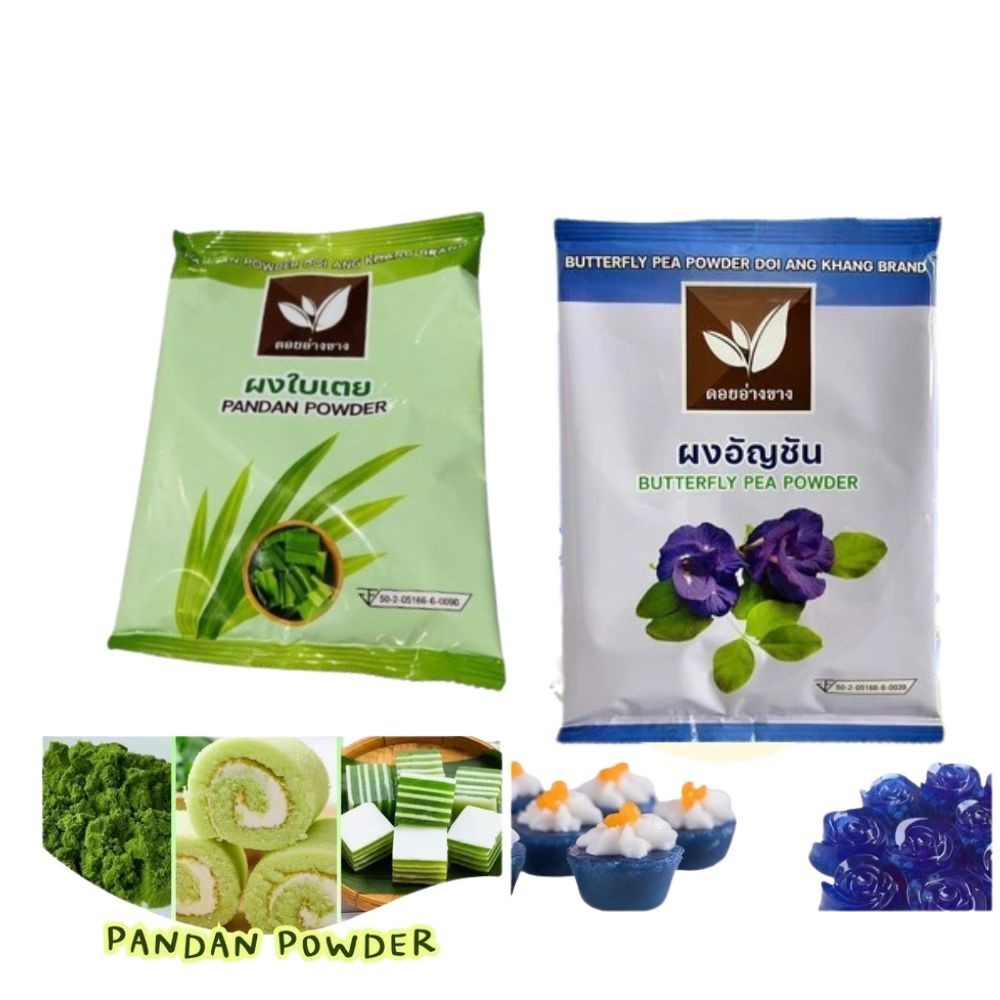 100% Pure Pandan Butterfly Pea Powder Extract Water Soluble No Dregs Size 100 Gr