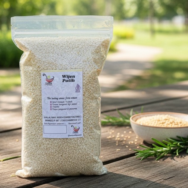 White Sesame Seeds 1kg | Halal | Kitchen Topping & Baking | Eco Conscious Flavor