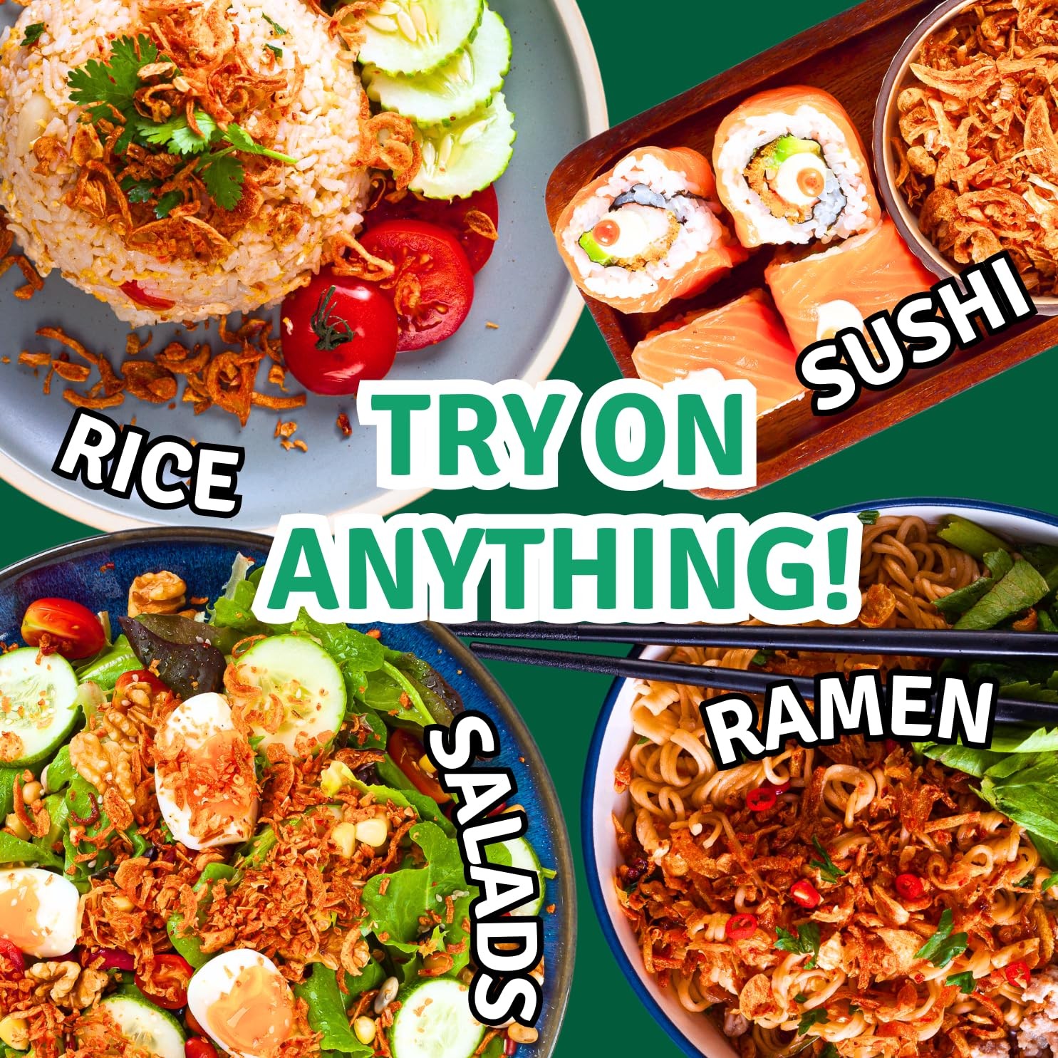 MaeMai Chili Crisp MILD Spice Premium Onion & Garlic Flakes Crispy AllPurpo…