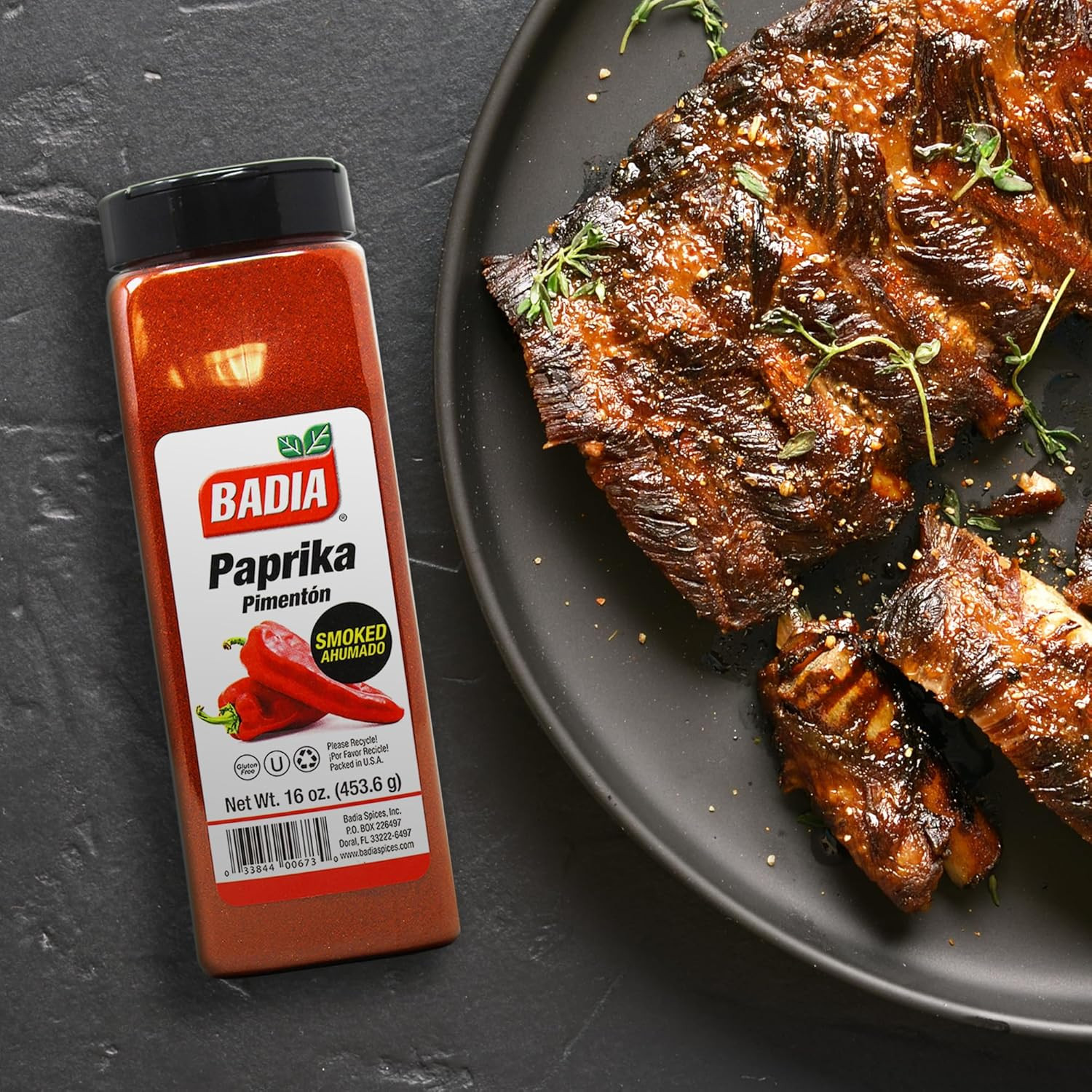 Badia Smoked Paprika 16 oz Bulk Spice Rich Smoky Flavor for Cooking & Grilling